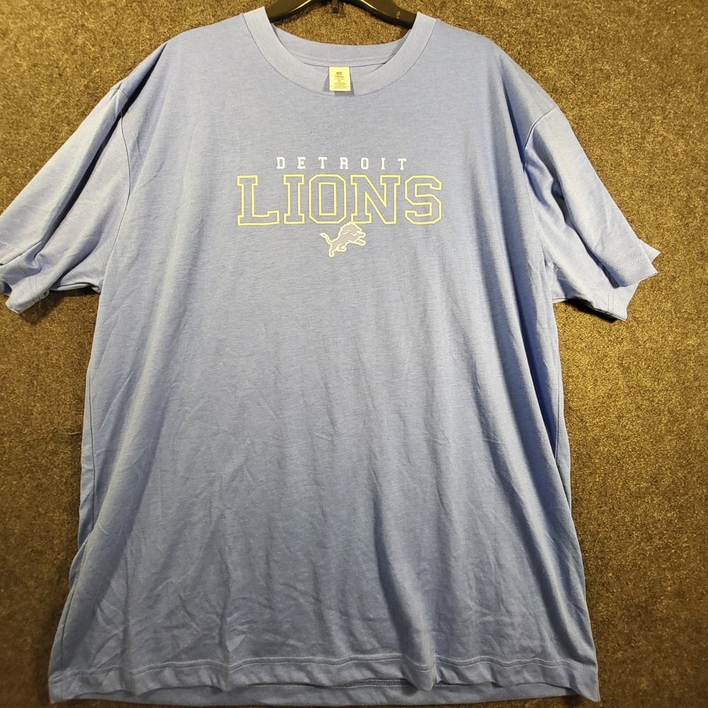 Detroit Lions T-Shirt Sleepwear Men's XL Soft Blue NFL Team Apparel
